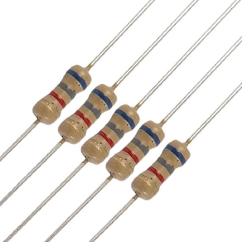 sourcingmap® 100 x 1/4W 250V 6.8K Ohm 6K8 Axial Kohlenstoff Folie Widerstand