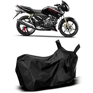 MSR - TVS Apache RTR 180 - UV Protection - Water Resistant & Dustproof Full Bike Body Cover (Black)