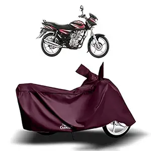 AARTRI - Bajaj Discover 125 New BS6 Water Resistant - Dust Proof - Full Bike Scooty Two Wheeler Body Cover for Bajaj Discover 125 (Maroon)