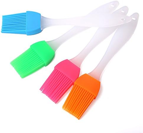 MOBOREST Silicone Basting Pastry &amp; Bbq Brushes , Heat Resistant Kitchen Utensils - Dishwasher Safe- Soft and Flexible- Essential Cooking Gadget, Bakeware Tool and Culinary Equipment(4in1)