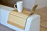 - - Bandeja de madera para sofá con protectores de reposabrazos, sofá, mesa, posavasos, bandeja para teléfono col 2.