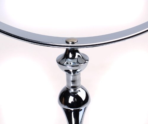 HIMRY Designed Kosmetik Spiegel / Kosmetikspiegel, 8 inch, 360° drehbar. 2 Spiegel: normal und 10 – fach Vergrößerung, 17,5 cm ø, verchromten, KXD3105-10x - 6