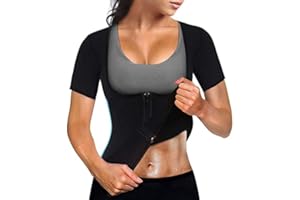 Bingrong Damski strój do sauny, trener talii, neoprenowy, top do uprawiania sportu, treningu, gorsetu