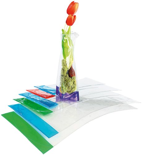 infactory Faltbare Kunststoff-Vasen „“ Color Tube““ 7er-Set – Faltbar, formbar unzerbrechlich – paßt einfach immer! - 2