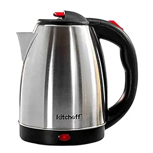 Kitchoff KL4 Automatic Stainless Steel Electric Kettle Heavy Body Extra Large Kettle With Handle (1.8 L, Silver & Black)