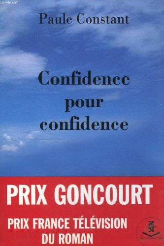 couverture de : Confidence pour confidence