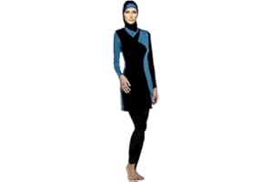 nadamuSun Muslim Swimwear Modest Swimsuit Islamic Swimming Costume Hijab Full Coverage Beachwear Surfing Suit Bukini