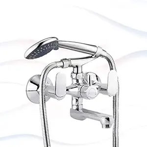 Adeptt Spa-Series Zen Chrome Plated Finish Tap Mixer with Handheld Shower (Silver)