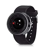 CFGem Herren Uhr Zeiger Quarz Wasserdicht mit Silikon-Gummi Armband PRM-3508 Schwarz