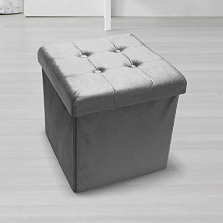 MaisonMaligne Sitzhocker faltbar mit Stauraum - Design Hocker 38 x 38 x