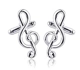 Ruikey Fashion Musical Symbols da uomo camicia gemelli creative pop polsino gemelli accessori gemelli francese Nails wedding festival gemelli regalo