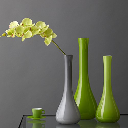 Leonardo Glas Vase Sacchetta, 40 cm, grau - 3