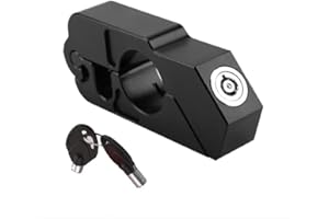 ZAYMDO Motorrad Bremsschloss, Universal Aluminium Alloy Lenker Schloss mit 2 Schlüsseln, Griff Sicherheitsschlösser für Fahrrads, Rollers, Motorräder, ATV (Black)