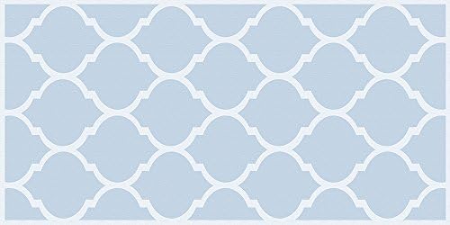 Viniliko Rug Quatrefoil, Vinyl, Blue, 50 x 100 x 3 cm