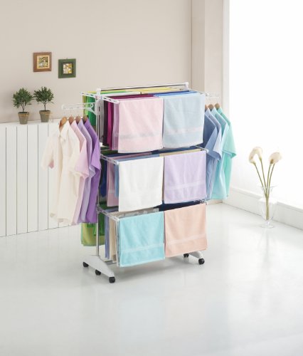 Hanuri One Touch Wäscheständer / Wäschetrockner / Variabel klappbar / Fußrollen - 2