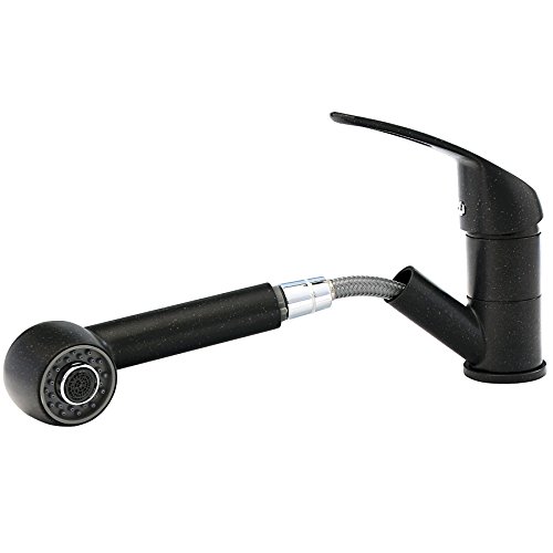 Burgtal 17633 K-32-GS Einhebel Spültisch Küchen Armatur Arilia mit Brause granit-schwarz - 3