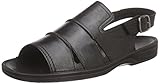 sioux schuhe fabrikverkauf Gepolsterte Lederdecksohle Sioux Venezuela, Herren Sandalen, Schwarz (schwarz), 43 EU (9 Herren UK)