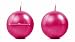 Produktbild Feste Feiern Weihnachtsdeko I 2 Teile Kugelkerzen Deko-Kerzen pink Amaranth metallic 8cm I Adventskranz Gesteck Weihnachten