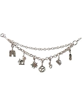 Trachtenschmuck Charivari Oktoberfest (Altsilber-Farben) - Damen Schariwari zum Dirndl