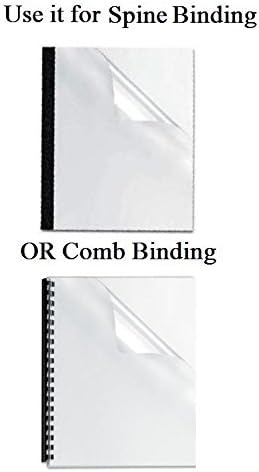 10 x A5 Report Presentation PVC Covers for Spine or Comb Binding. Frosted. 500 Microns Thickness