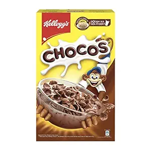 Kelloggs Chocos, with Protein & Fibre of 1 Roti* in each bowl**, High in Calcium & Protein, with 10 Essential Vitamins & Minerals, Breakfast Cereals, 700g Pack
