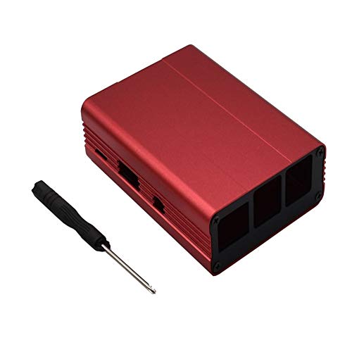 Preisvergleich Produktbild Mouchao Großes Ableitungs-rotes Aluminiumlegierungs-Metallkasten-Modell mit Schraubenzieher