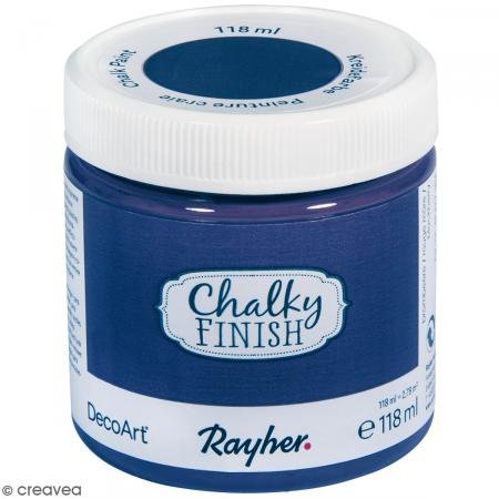 Rayher Chalky Finish Vernice, Blu Notte, 118 ml