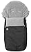 Red Castle Footmuff Water Resistant Outer/ Fleece Lining (6-36 Months, Black/ Light Grey)