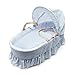 Kinder Valley Broderie Anglaise Moses Basket (Blue)