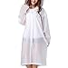 Produktbild BeiLan Frauen Tragbarer Regenmantel mit Kapuze und langen Ärmeln umweltfreundliche EVA Mode Transluzente Outdoor Regenbekleidung Reise Wasserdichte Regenjacke für Damen