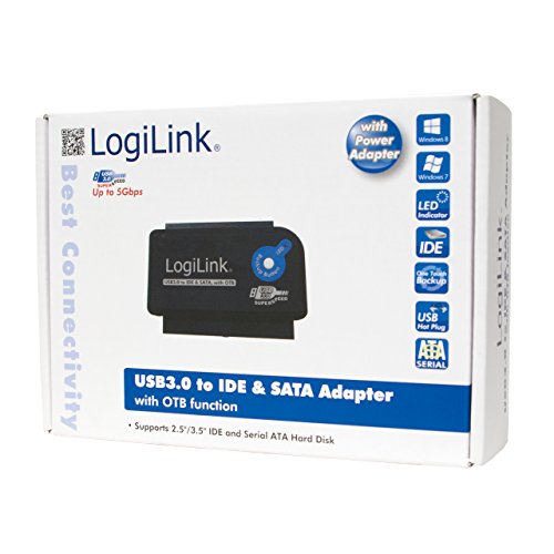 LogiLink AU0028 USB Adapter, USB 3.0 – IDE & S-ATA, mit OTB function - 2