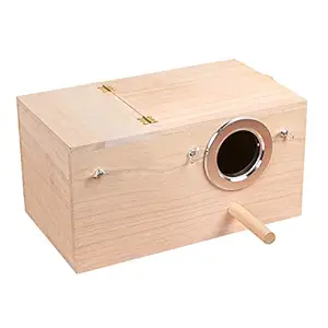 YJJKJ Pet Wood Parakeet Budgie Cockatiel Breeding Nesting Bird Avery Cage Box (XL)