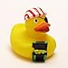 Produktbild DUCKSHOP I Badeente Pirat mit Schatzkiste I Quietscheente I L: 7,5 cm