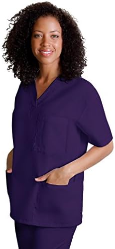 AZ Uniforms Men Women Adults V-Neck 3 Pocket Halloween Costume Party Tunic Top - 601 - Purple - M