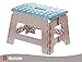 Produktbild KLAPP-TRITT HOCKER Robusto von 4smile  Klapphocker Kunststoff für Kinder und Erwachsene belastbar bis 150 kg  Schemel faltbar 22 cm hoch  Fußbank Step stabil und sicher  Grau/Mint