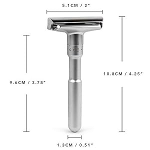 QSHAVE Adjustable Double Edge Classic Safety Razor with Razor Stand, 1 Razor & 1 Stand - Image 6