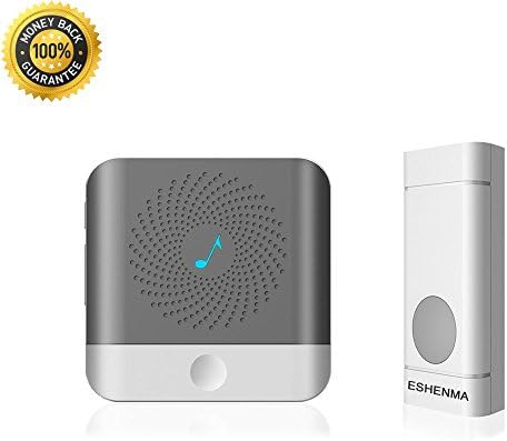 Wireless Doorbell, Wireless Doorbell Chime 1T1R Range 500-1000 Feet Adjustable Volume and Chimes