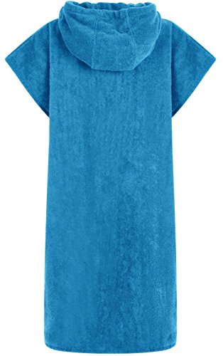 Unisex 100% Baumwoll Bademantel Poncho mit oder ohne Tasche Frottiermantel Umkleidemantel Handtuch Schwimmen Surfen - 2