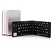 Produktbild TZZ Faltbare Bluetooth Tastatur, Aluminium Drahtlose Bluetooth Tastatur Taschenformat Mini Faltbare Tragbare Tastatur für alle Anderen iOS/Android / Windows-Gerät (Farbe : SCHWARZ)