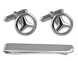 krawattenklammer mercedes 925 Gütezeichen Sterling Silber Mercedes Manschettenknöpfe Tie Clip Box Set