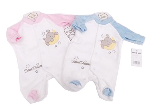 BNWT premature boys or girls sweet dreams velour sleepsuit 3-5lb 5-8lb NB (3-5lb, Blue)