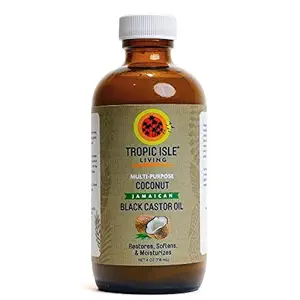 Tropic Isle Living- Coconut Jamaican Black Castor Oil-4oz Plastic PET Bottle