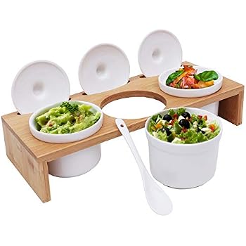 Dip ramekins (3 Pack) Ceramic Condiment Dip Sauce Ramekins Set with ...