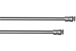 SONNENSCHUTZ-HH Klemmstange für Fenster Gardine Länge wählbar bis 120 cm (80-120 cm (edelstahl-optik))