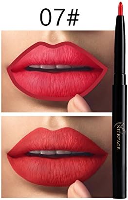 EUIRISTORE 1PC Women Lip Liner Pencil Waterproof Long Lasting Natural Sexy Fancy Color Easy to Wear Not Fade 07#Red