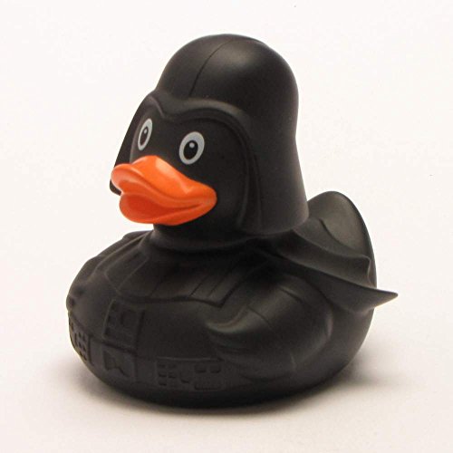 Quietscheente Black Star Ente, Gummiente, Quietscheentchen, Badeente, Quietsch Ente, Sammelfigur, Gummi Bade Spielzeug, LiLaLu, 2074