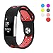 Price comparison product image Hanlesi Strap Compatible with Fitbit Charge 2, Silica Gel Soft Silicone Adjustable Fashion Replacement Sport Strap Accessory Band for Charge 2 Fitness Wristband Small, Black-Red