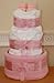 Beautiful 3 Tier Baby Girl Nappy Cake/Baby Shower Gift