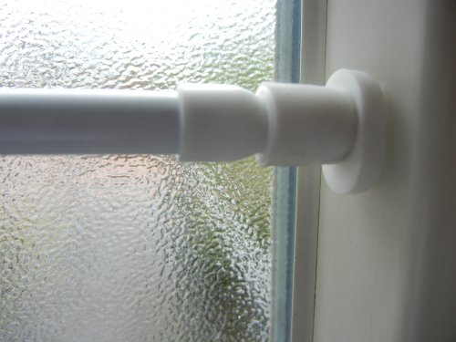 2 Stück Gardinia Klemmstange für Kunststofffenster, Farbe weiß , ausdrehbar von 45 cm – 55 cm - 3