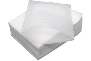 Upstore 100 sacchetti di plastica bianca in schiuma per cuscini, 15,2 x 19,8 cm, fogli riutilizzabili per traslochi, spedizioni e stoccaggio